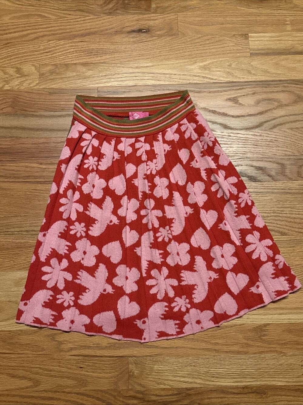 Oilily Girls Flowery Multicolored Merino Wool Skirt size 116 5-6 Years